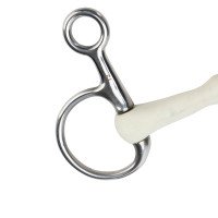 Filet Baucher con cannone curvo EquiKind Softie Shires Acciaio Argento