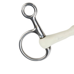 Filet Baucher con cannone curvo EquiKind Softie Shires Acciaio Argento