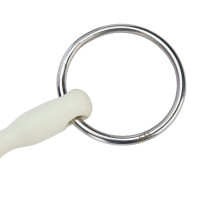 Filet ad anelli liberi con cannoni curvi EquiKind Softie Shires Acciaio Argento