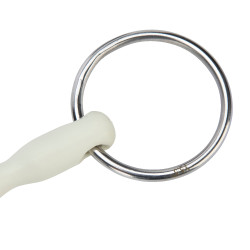 Filet ad anelli liberi con cannoni curvi EquiKind Softie Shires Acciaio Argento
