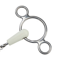 Mors gag a due anelli a doppia rottura EquiKind Softie Shires Acciaio Argento