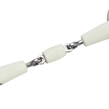 Mors gag a due anelli a doppia rottura EquiKind Softie Shires Acciaio Argento