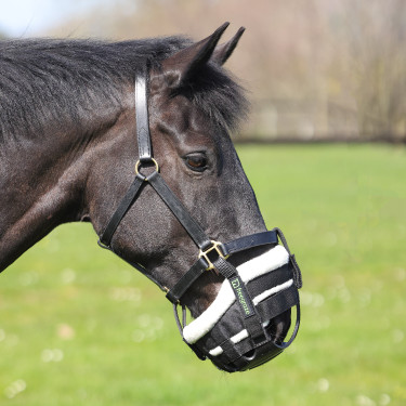 Museruola da pascolo rimovibile AirFlow Deluxe nera Shires FreeGraze Nero