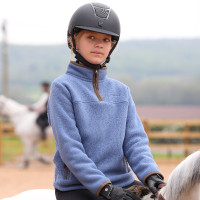 Pile mezzo-zip Core giovane cavaliere Shires Aubrion Blu