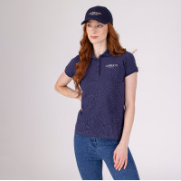 Polo a maniche corte Equestrian Shires Aubrion Mezzanotte Blu