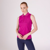 Polo tecnico senza maniche React Shires Aubrion Fucsia Rosa