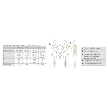 Gilet di protezione Komperdell Frontzip Slim Gilet di protezione Komperdell Frontzip Slim