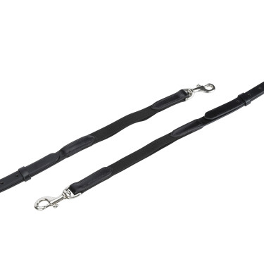 Redini fisse in cuoio ed elastico Shires Velociti Gara Nero