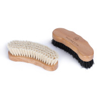 Set di spazzole per scarpe Shires Moretta Legno Beige