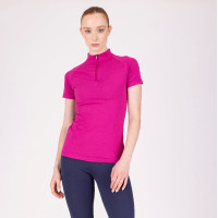 Sottostrato a maniche corte React Shires Aubrion Fucsia Rosa