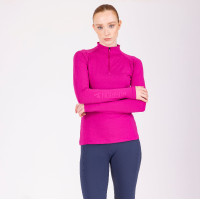 Sottostrato a maniche lunghe React Shires Aubrion Fucsia Rosa