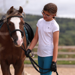 T-shirt tecnico React giovane cavaliere Shires Aubrion Bianco T-shirt tecnico React giovane cavaliere Shires Aubrion Bianco