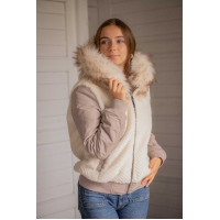 Bomber Pénélope Lione reversibile donna Ecrù Bianco