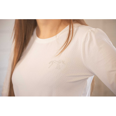 T-shirt Pénélope Techty Cha donna Ecrù Bianco