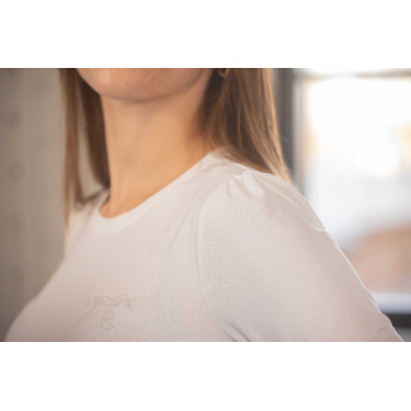 T-shirt Pénélope Techty Cha donna Ecrù Bianco