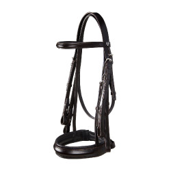 Briglia da dressage in cuoio Dressage Equestro Marrone scuro Briglia da dressage in cuoio Dressage Equestro Marrone scuro