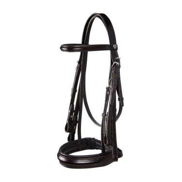 Briglia da dressage in cuoio Dressage Equestro Marrone scuro Briglia da dressage in cuoio Dressage Equestro Marrone scuro