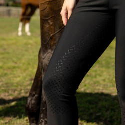 Pantaloni da equitazione Kentucky Miami full grip da donna Nero