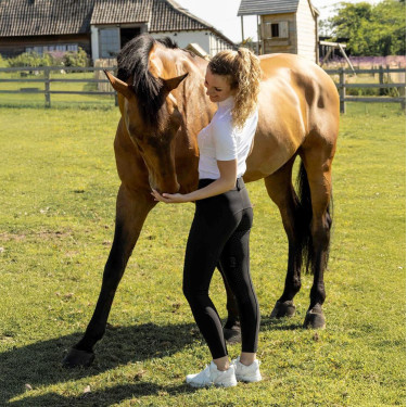 Pantaloni da equitazione Kentucky Miami full grip da donna Nero