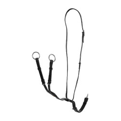 Martingala a collier cuoio fibbie regolabili Nero