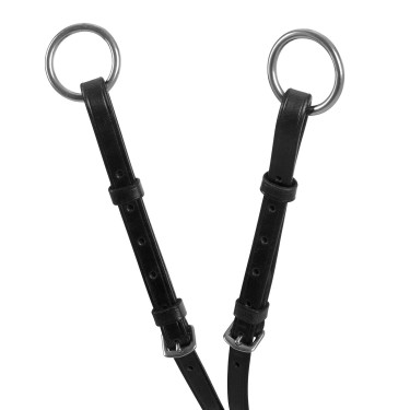 Martingala a collier cuoio fibbie regolabili Nero