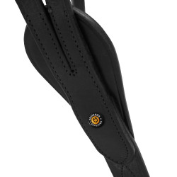 Martingala a collier cuoio fibbie regolabili Nero