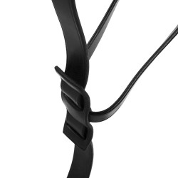 Martingala a collier cuoio fibbie regolabili Nero