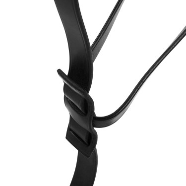 Martingala a collier cuoio fibbie regolabili Nero