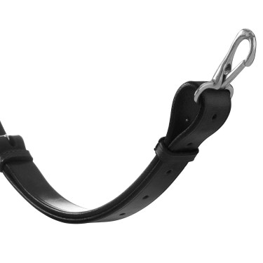 Martingala a collier cuoio fibbie regolabili Nero