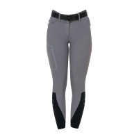 Pantalone slim fit donna vita alta Equestro Ridertechnology cuciture termosaldate Mockingbird Grigio
