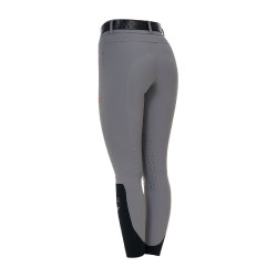 Pantalone slim fit donna vita alta Equestro Ridertechnology cuciture termosaldate Mockingbird Grigio