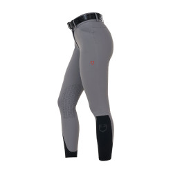 Pantalone slim fit donna vita alta Equestro Ridertechnology cuciture termosaldate Mockingbird Grigio