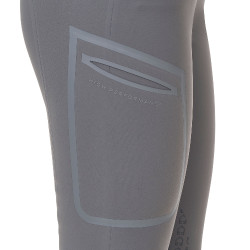 Pantalone slim fit donna vita alta Equestro Ridertechnology cuciture termosaldate Mockingbird Grigio