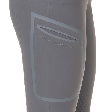 Pantalone slim fit donna vita alta Equestro Ridertechnology cuciture termosaldate Mockingbird Grigio