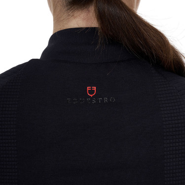 Capospalla tecnico donna Equestro Ridertechnology Hibryd Nero