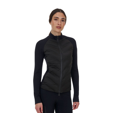 Capospalla tecnico donna Equestro Ridertechnology Hibryd Nero