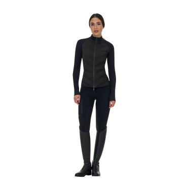 Capospalla tecnico donna Equestro Ridertechnology Hibryd Nero