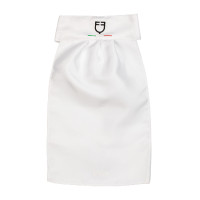 Plastron da concorso con logo ricamato Equestro X Fise Bianco