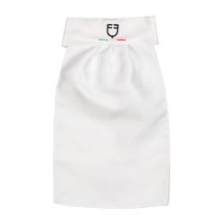 Plastron da concorso con logo ricamato Equestro X Fise Bianco