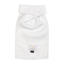 Plastron da concorso con logo ricamato Equestro X Fise Bianco