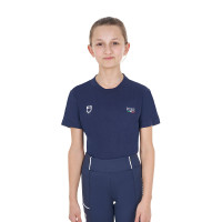 T-shirt unisex bambini slim fit Equestro X Fise Blazer marine Blu marino