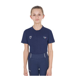 T-shirt unisex bambini slim fit Equestro X Fise Blazer marine Blu marino T-shirt unisex bambini slim fit Equestro X Fise Blazer marine Blu marino