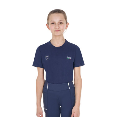 T-shirt unisex bambini slim fit Equestro X Fise Blazer marine Blu marino T-shirt unisex bambini slim fit Equestro X Fise Blazer marine Blu marino