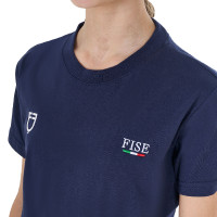 T-shirt unisex bambini slim fit Equestro X Fise Blazer marine Blu marino