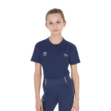 T-shirt unisex bambini slim fit Equestro X Fise Blazer marine Blu marino T-shirt unisex bambini slim fit Equestro X Fise Blazer marine Blu marino