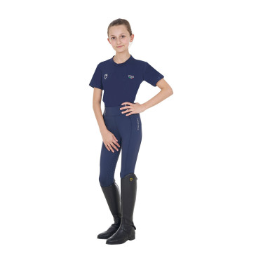 T-shirt unisex bambini slim fit Equestro X Fise Blazer marine Blu marino T-shirt unisex bambini slim fit Equestro X Fise Blazer marine Blu marino