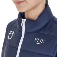 Smanicato unisex bambini slim fit Equestro X Fise Blazer marine Blu marino