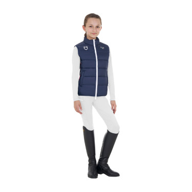 Smanicato unisex bambini slim fit Equestro X Fise Blazer marine Blu marino Smanicato unisex bambini slim fit Equestro X Fise Blazer marine Blu marino