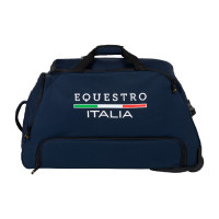 Borsa trolley con logo Equestro X Fise Blazer marine Blu marino