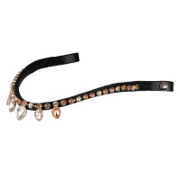 Frontalino CON Strass Modello Goccia Nero / arancione / rosa Motivi